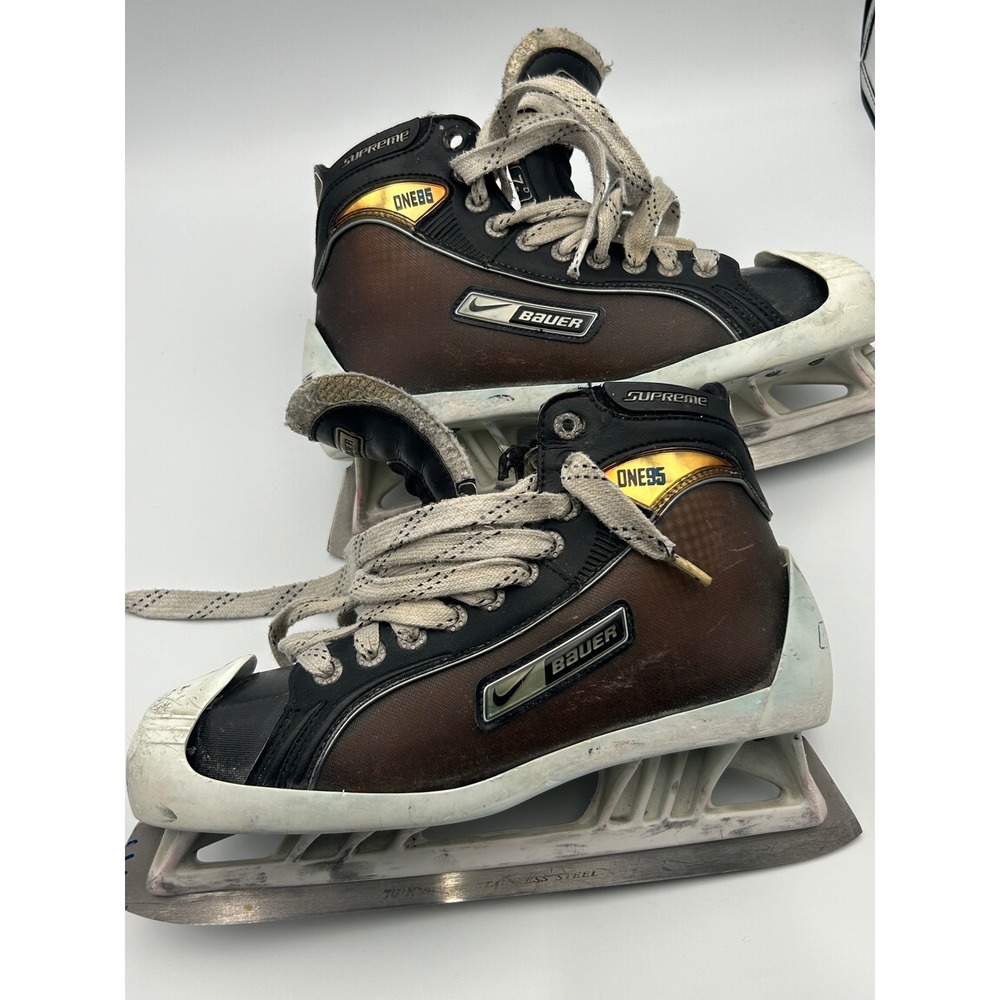 Nike Bauer Supreme One95 Ice Hockey Skates Men 7.5 D US 9 Tuuk Stainless Steel